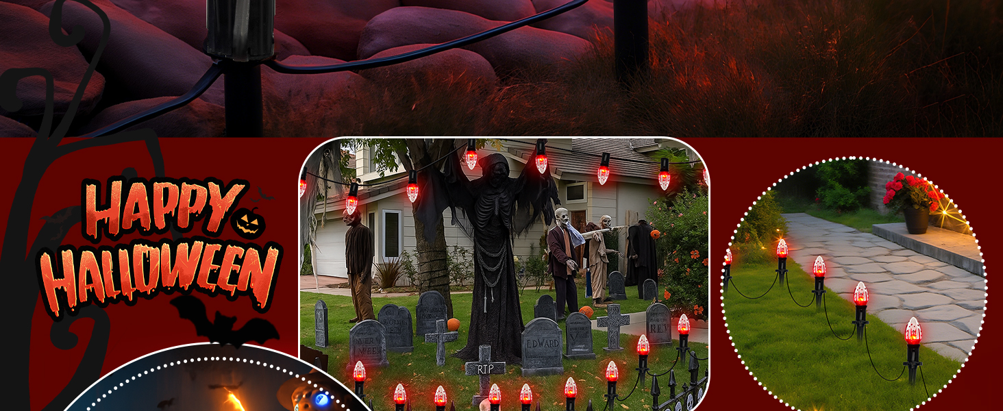 halloween string lights outdoor