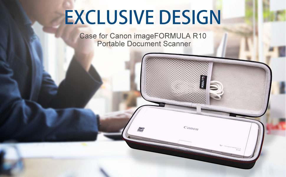 LTGEM EVA Hard Case for Canon imageFORMULA R10 Portable Document Scanner