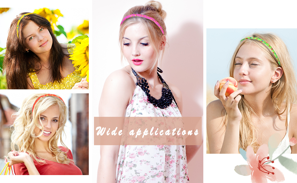 The lovely satin headbands can match many occasions, such as daily wearing, back to school,etc.