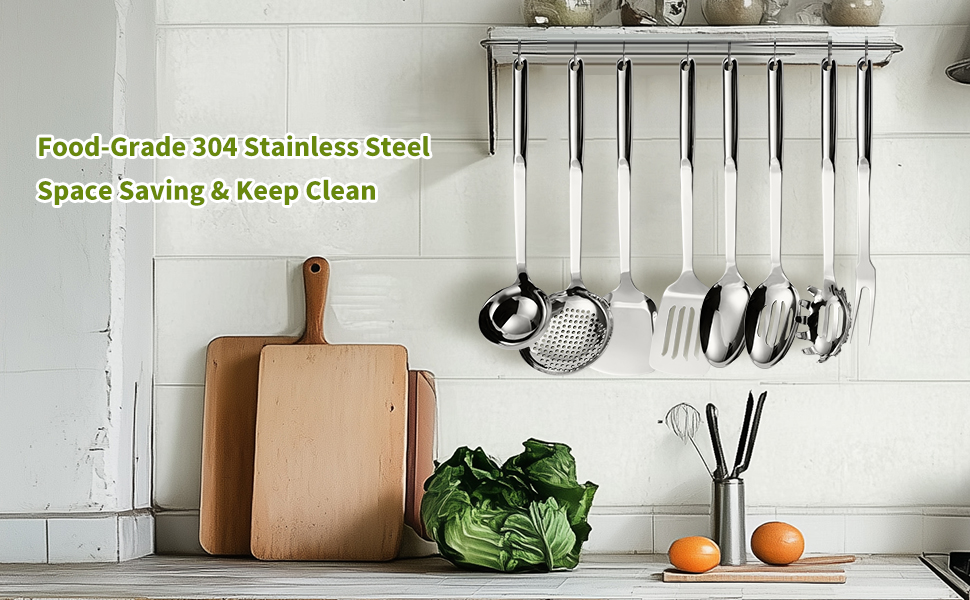 18/10 Stainless Steel Cooking Utensils Set