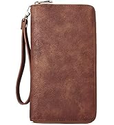 CLUCI Womens Wallet RFID Bifold Wristlet Large