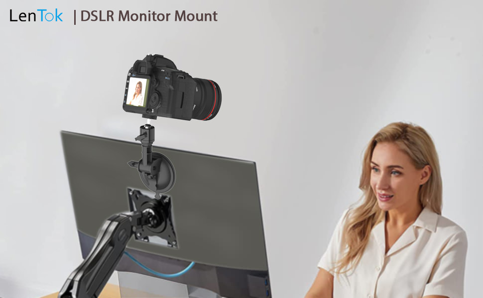 LenTok DSLR Monitor Camera Mount with Strong Suction Cup