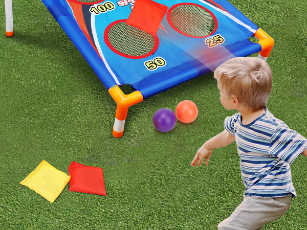 Kids Cornhole Outdoor Games - Bean Bag Toss Game for Kids - Kids Outdoor Toys Outdoor Games for Kids