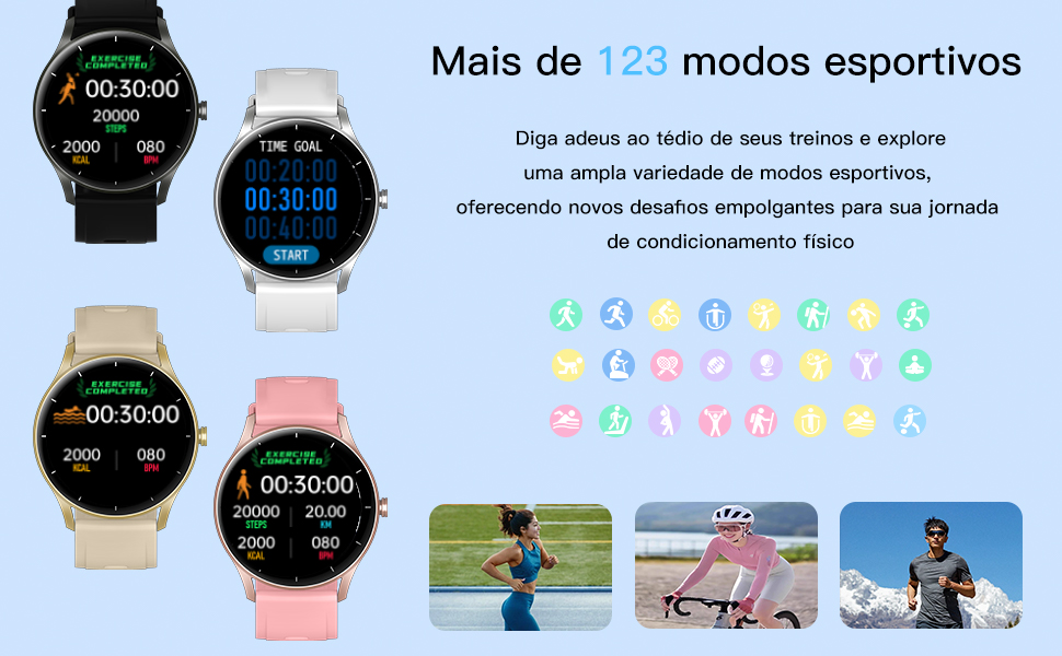 PEJE Smart Watch (Atende/Faz chamadas), relógios inteligentes de 1,28' para homens, mulheres,relógio inteligente à prova d'água IP67,mais de 123 modos esportivos,Smartwatch para Android e iOS.(Rosa) 16 relogio smartwatch