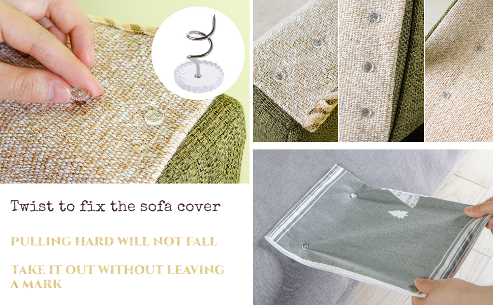 30Pcs DIY Upholstery Twist Pins, Clear Twist Pins for Couch/Chair/Car