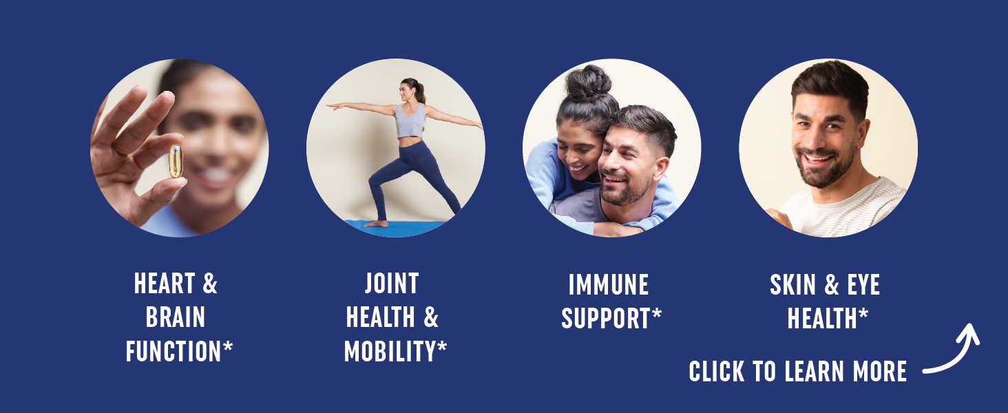 heart and brain, joint health, immune support