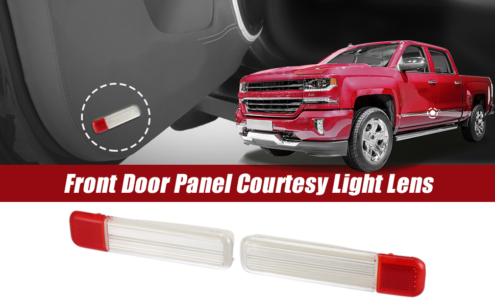 X AUTOHAUX Pair Interior Door Panel Courtesy Light Lens
