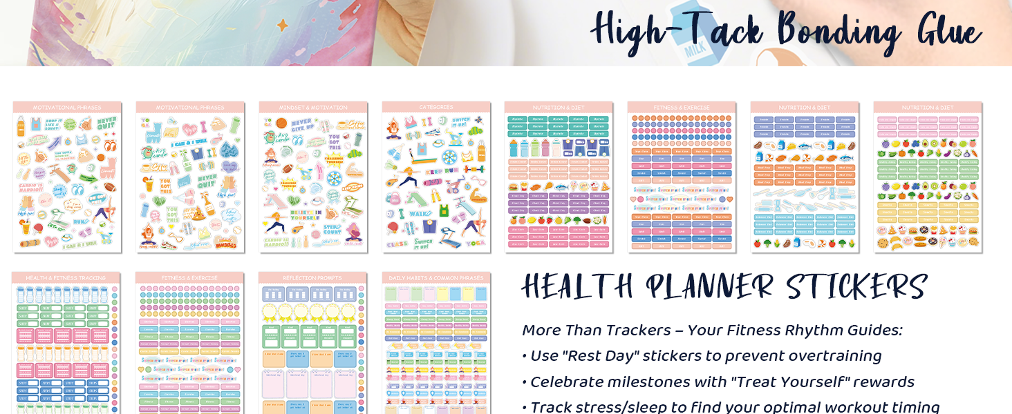 健康规划贴纸大版