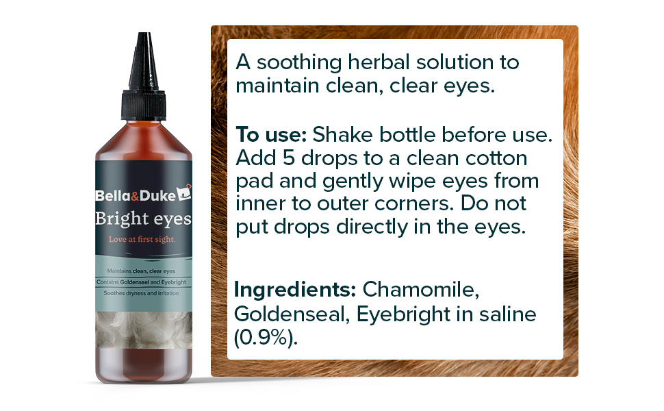 Bella & Duke Bright Eyes 50ml 100 natural antibacterial eye drops