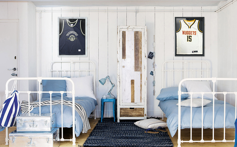 NobaeCrs Jersey Frame Display Case, Solid Wood Jersey Shadow Box with