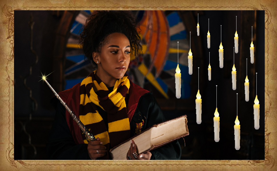 Floating Candles with Wand, 20 PCs Magic Christmas