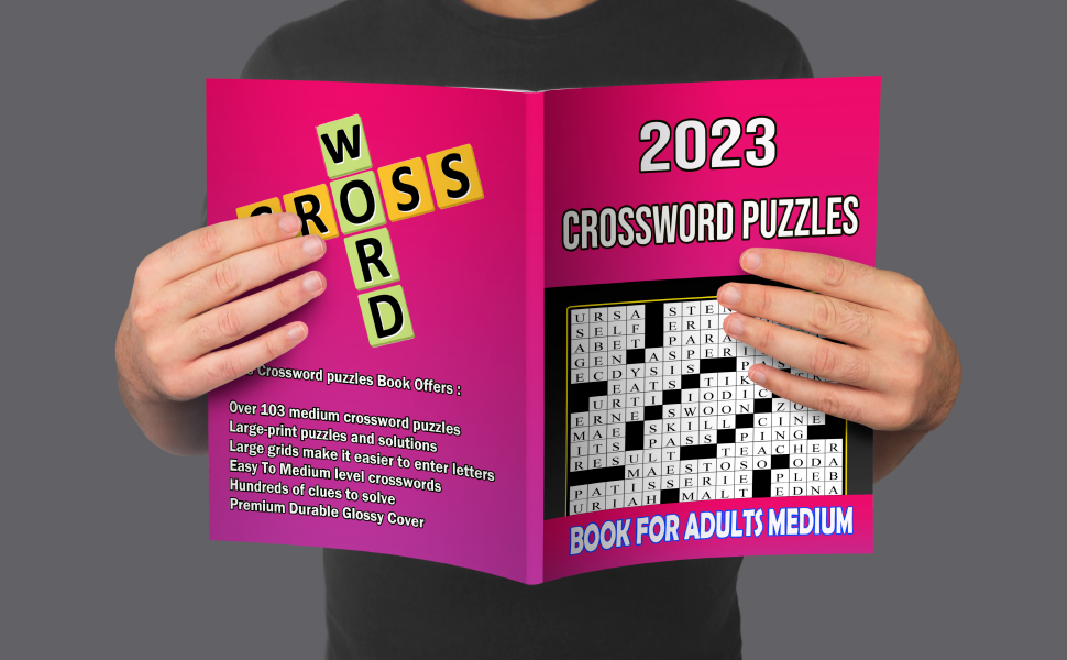 2023 Crossword Puzzles Book For Adults Medium 100+ Crossword Puzzles