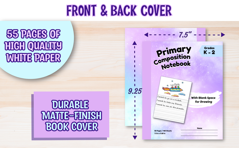 Primary Composition Notebook K2 Draw and Write Journal for Kids with