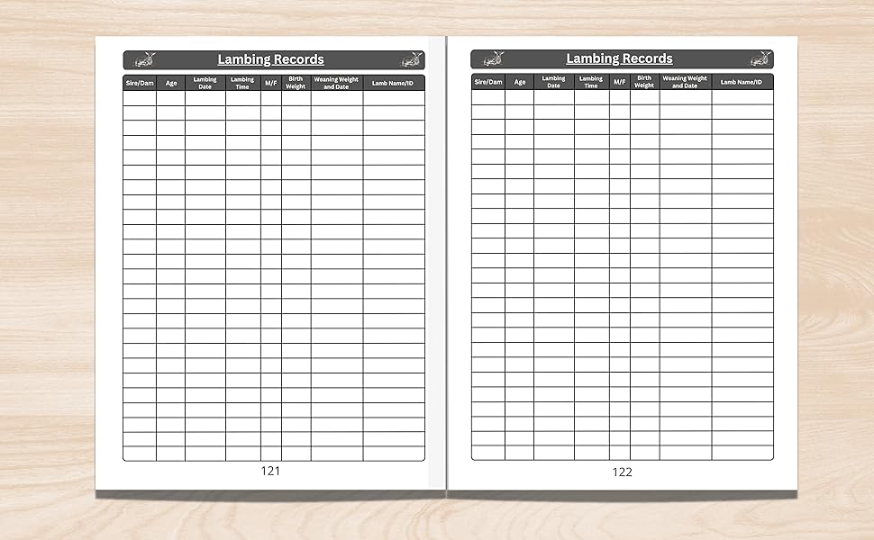 Sheep Record Keeping Book Sheep Farming and Raising Log Book Keep