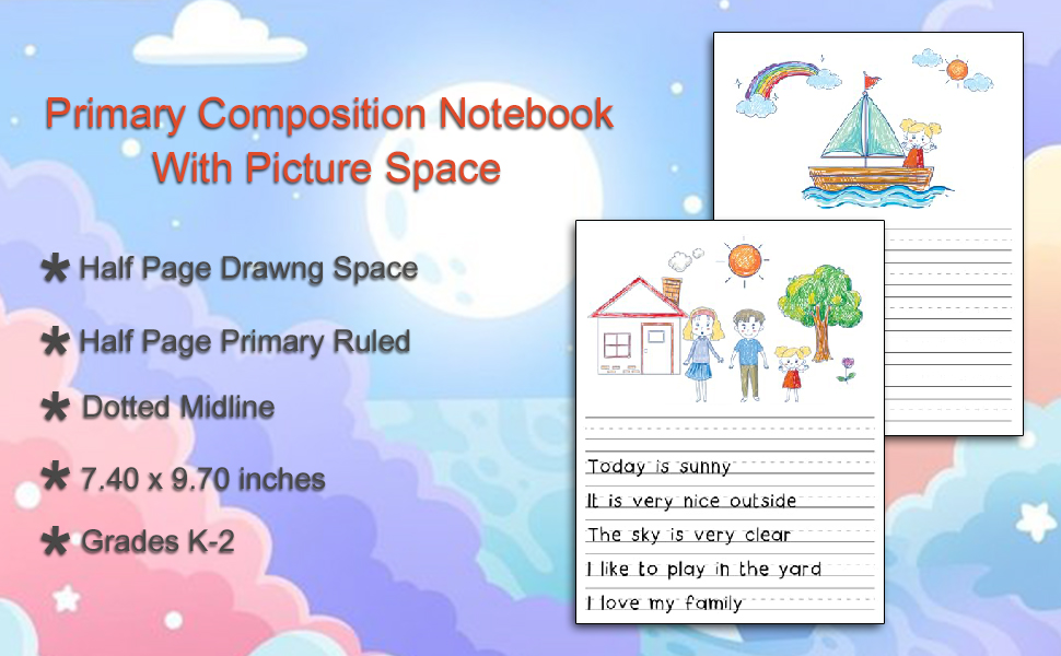 Shark Primary Composition Notebook Draw and Write Journal