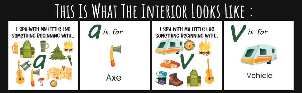 Camping Book For Kids - I Spy Activity