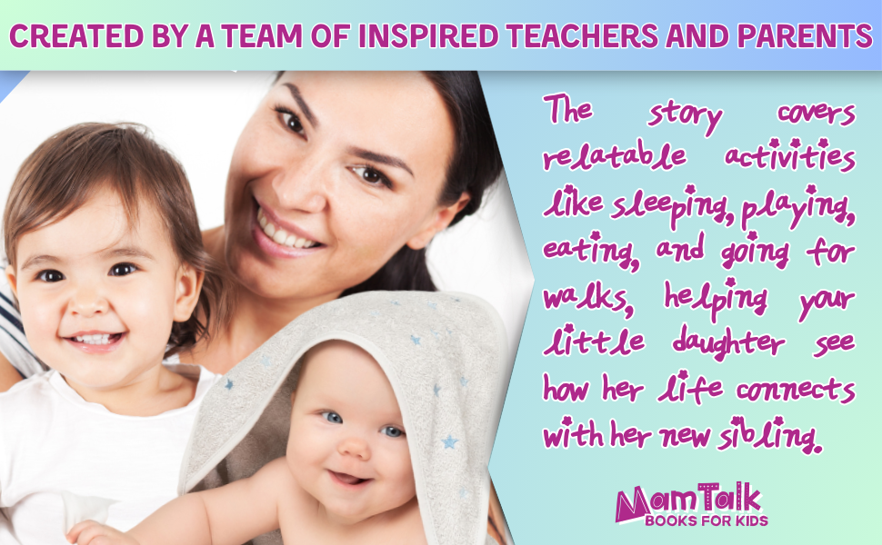 How to Be a Big Sister Book for 1 and 2 Year Old Toddlers by MamTalk Publishing