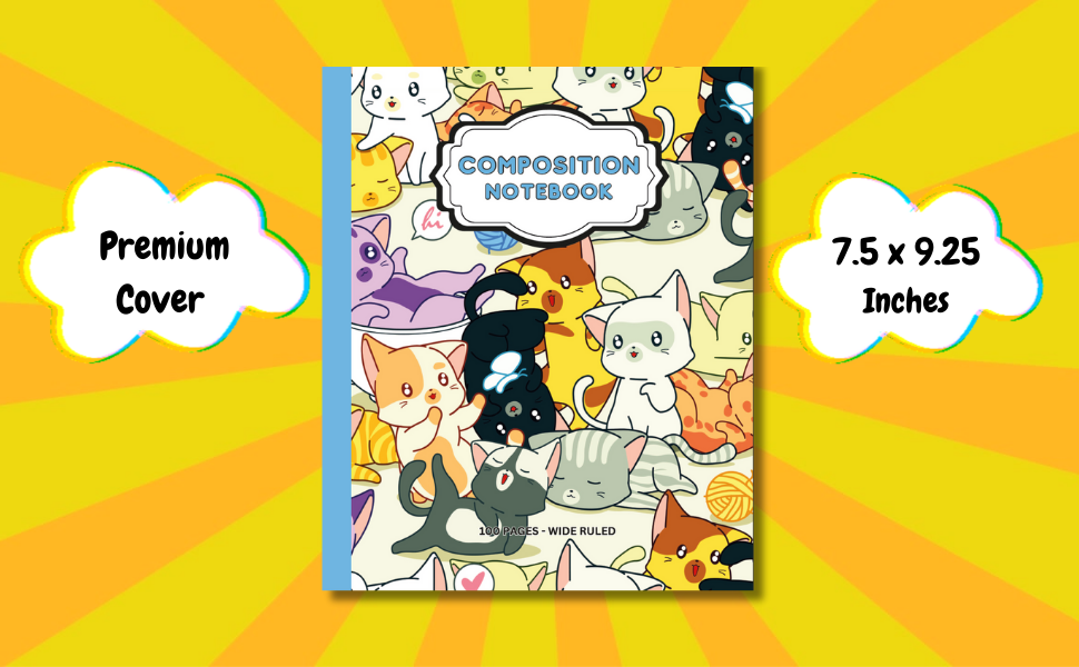 Composition Notebook Cute Composition Notebook Wide Ruled
