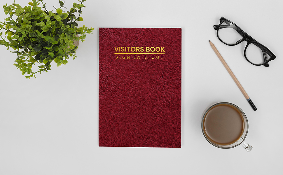 Visitors Book Sign In and Out Visitor Register Log Book for Keeping