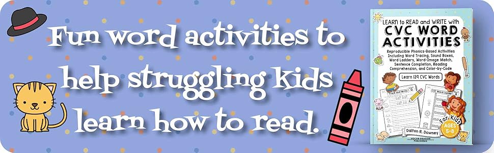 Fun word activities to help struggling kids learn how to read