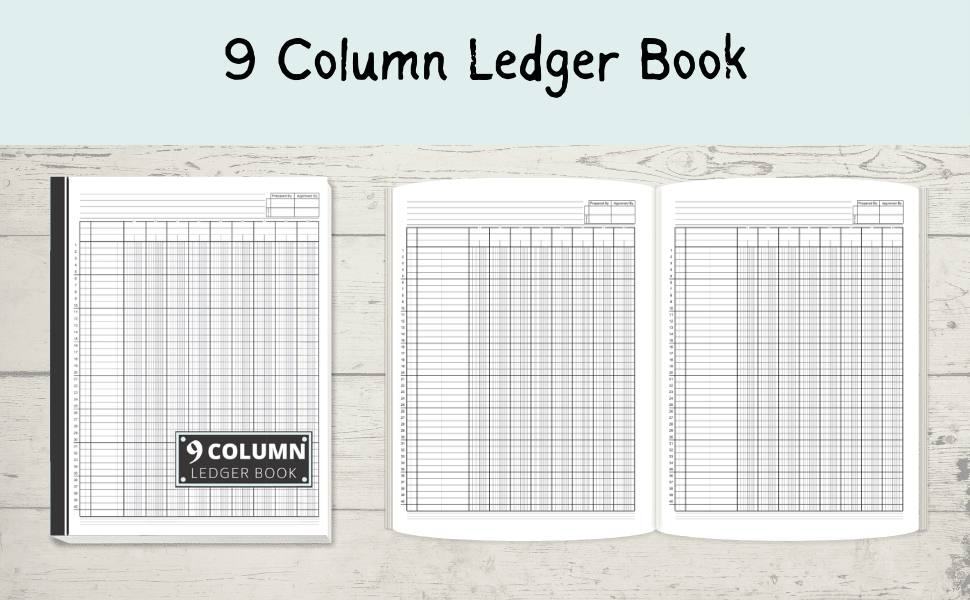 Ledger Book 9 Column Ledger Book / Log Book For Small Business and