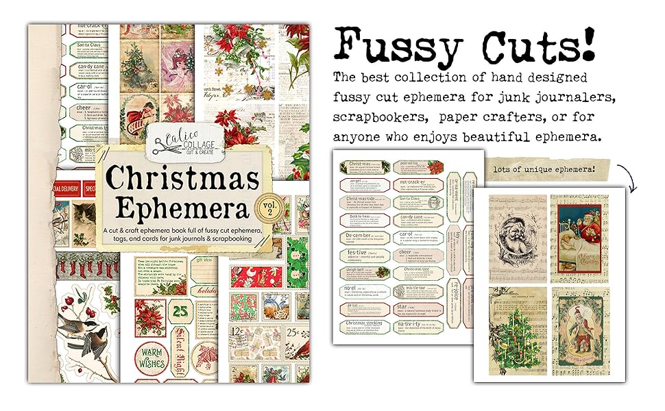 Vintage Christmas Ephemera A Cut and Collage Christmas Ephemera Book