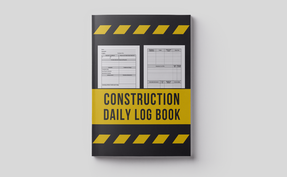 Construction Daily Log Book Jobsite Journal to Record Construction