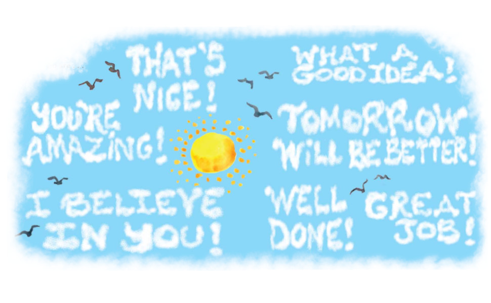 The Little Book of Kindness clouds.