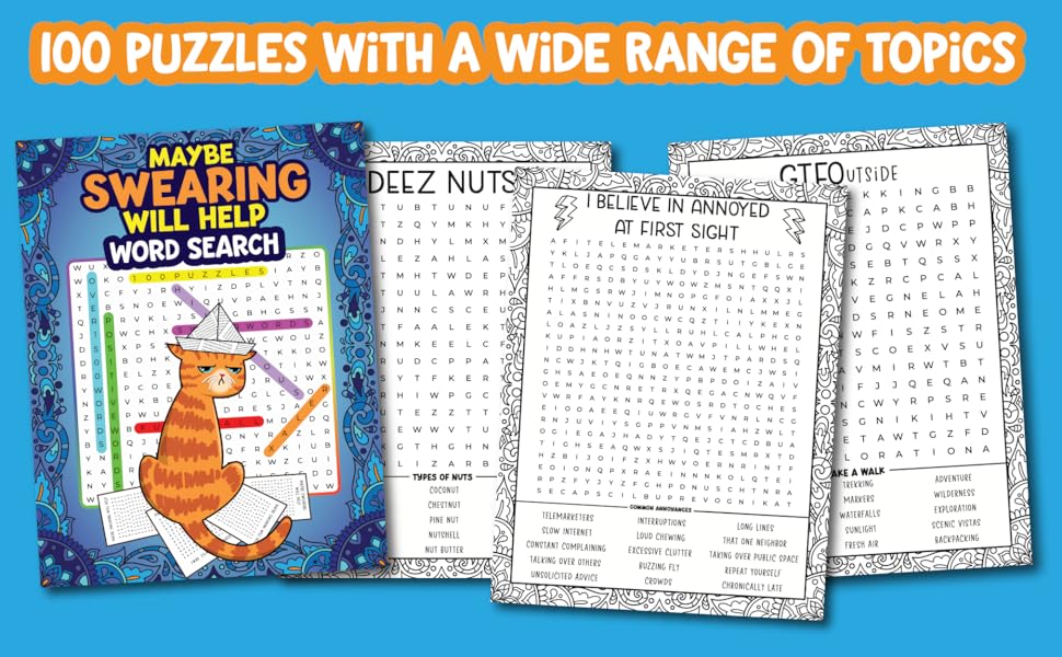 puzzle books cuss words adult activity book stress relief anti anxiety senior games elderly funny