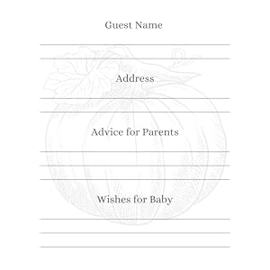 A Little Pumpkin Is On The Way Baby Shower Guest Book Baby Girl Fall Autumn Halloween Orange