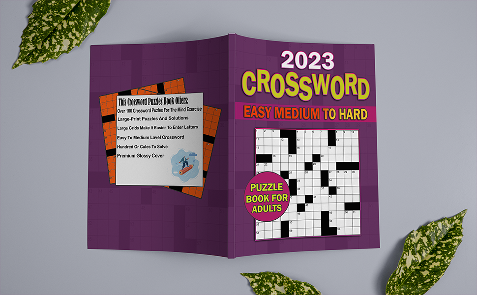 2023 Easy Medium And Hard Crossword Puzzle Books For Adults. 2023