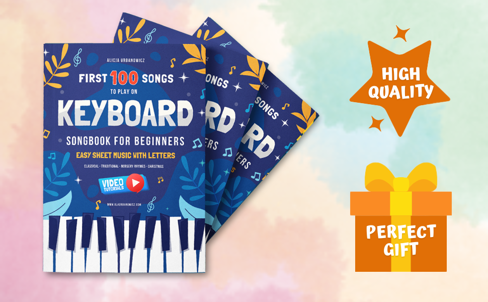 keyboard piano 100 Songs Songbook for Adults Kids Beginners Chords Easy Sheet Music with Letters