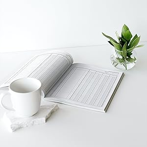 Latte　本4冊 Accounting Ledger Book: with 120 Pages and 4 Columns, your