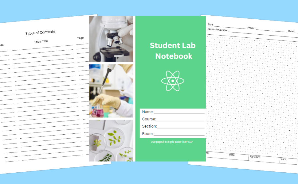 Student Lab Notebook for Course Work and Research Projects