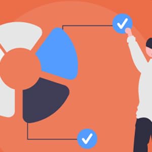 Someone building their affiliate funnel and checking their stats to make improvements