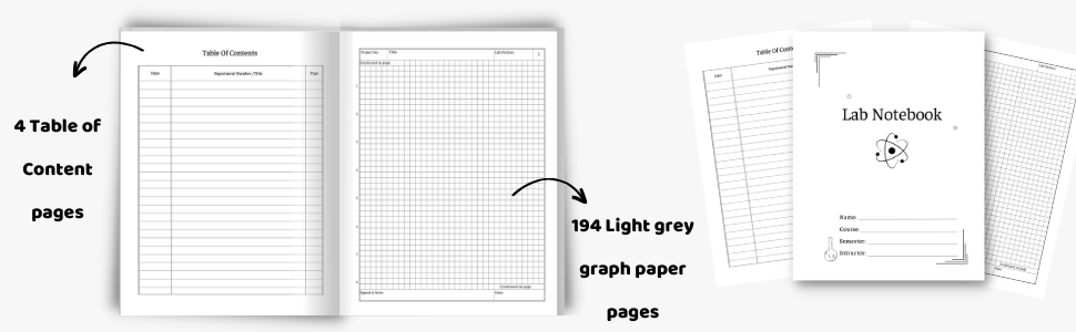 Lab Notebook: Science Laboratory Notebook for College Student and ...