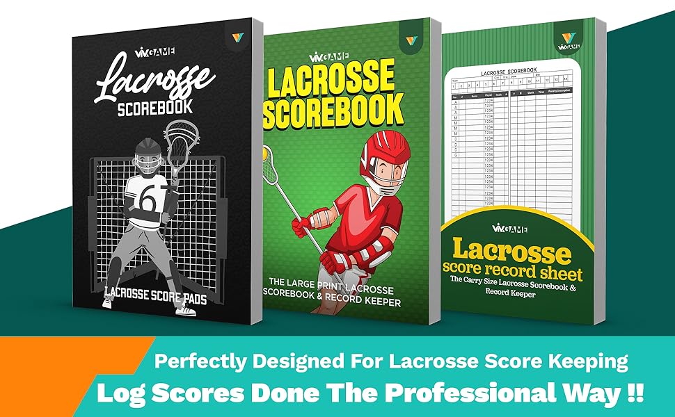 Lacrosse Score Record Sheet Carry Size Lacrosse Scorebook, Scorecards