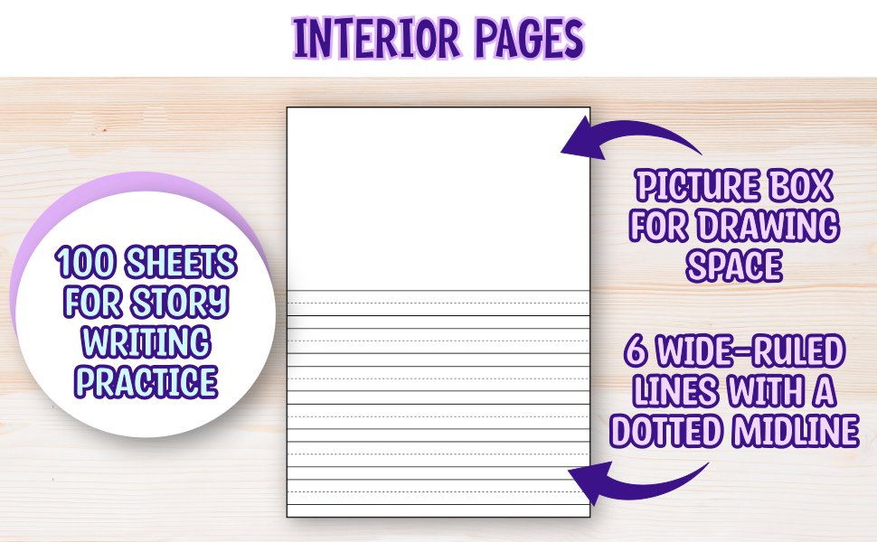 Primary Composition Notebook K2 Draw and Write Journal for Kids with