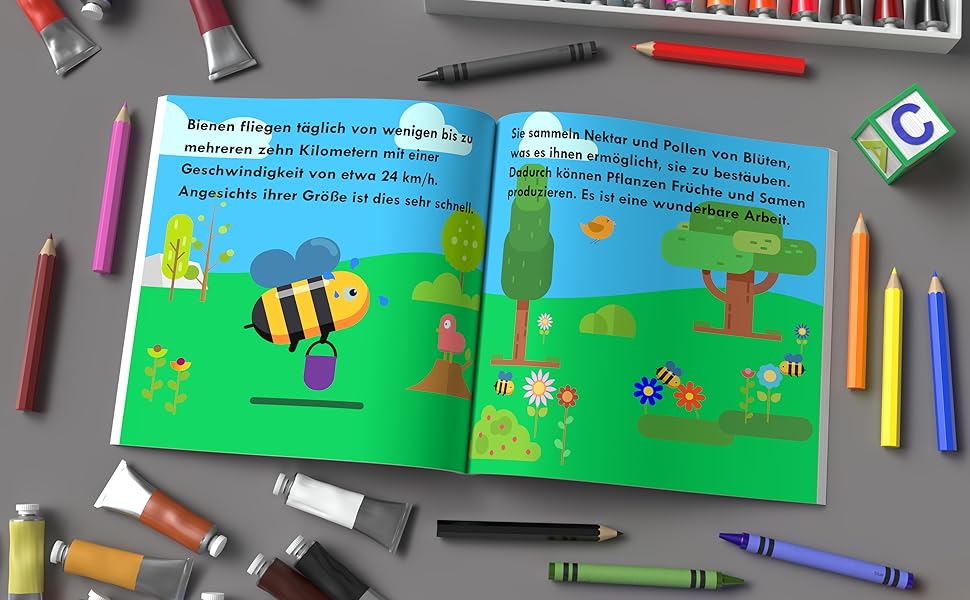 Bee with Me. Bienen retten die Welt Kinderbuch über Bienen, fleißige Biene, emsige Biene