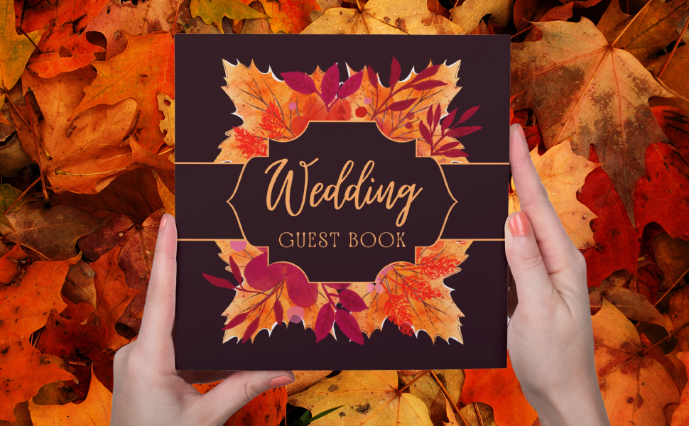 Wedding Guest Book Rustic Wedding Guest Book Autumn Fall Halloween