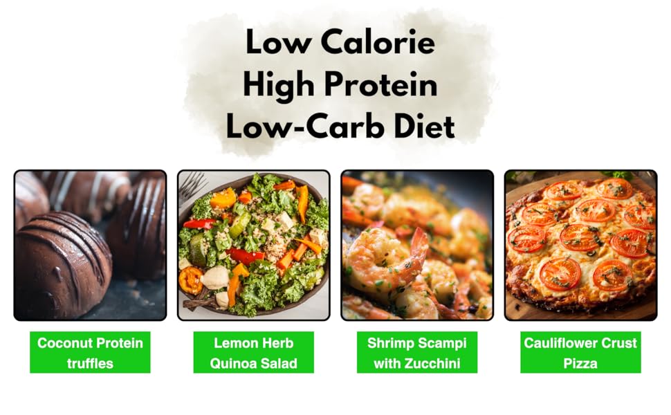 Low Calorie High Protein Low-Carb Diet:1200 Calorie & 100G Protein A Day Meal Plan  Weekly 4