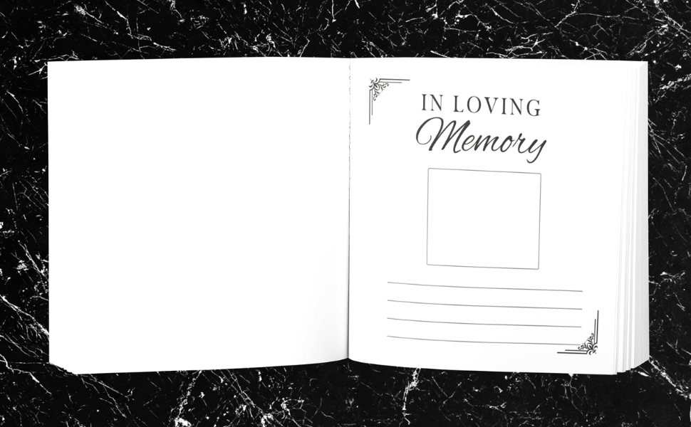 In Loving Memory Funeral Guest Book For Memorial Service