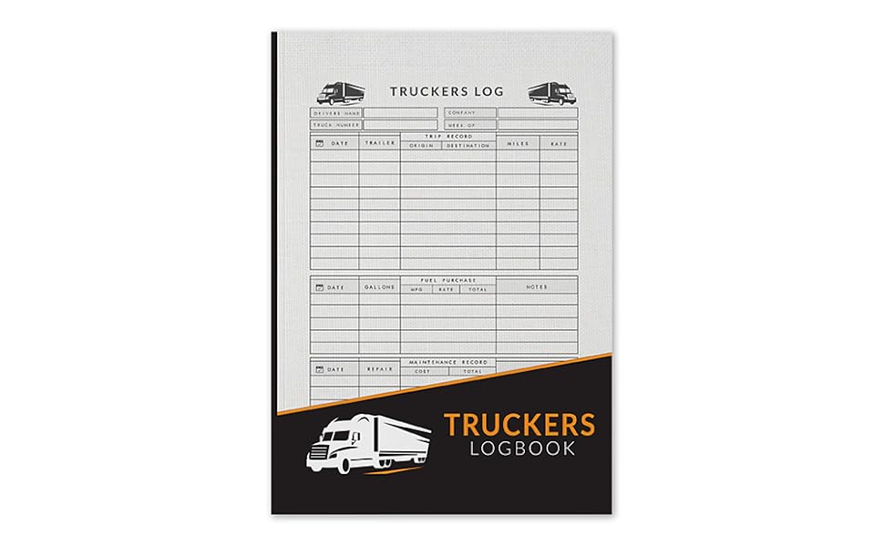 Truckers Logbook Truckers Log Book with Fuel Tracker