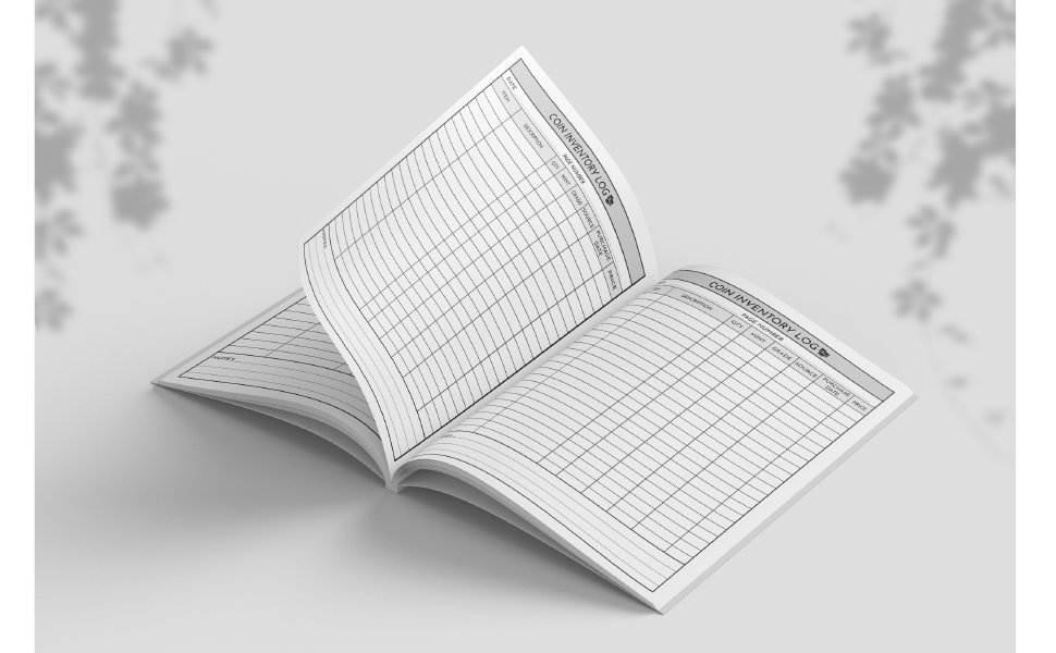 Coin Inventory Log Book Collectors Coin Logbook to Record and keep