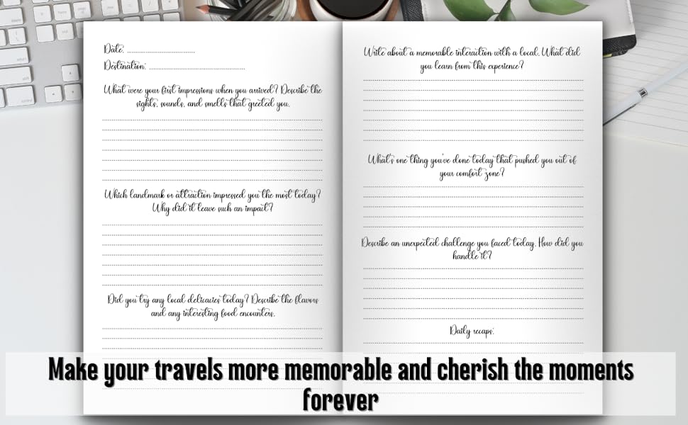 Guided Travel Journal With Prompts Capture Your Adventures and