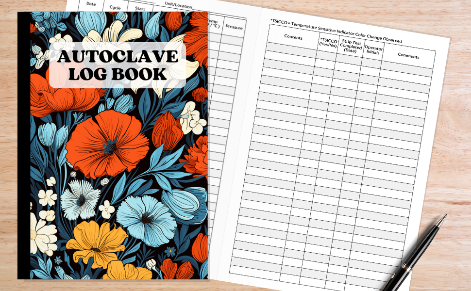 Autoclave Log Book Sterilization Operator Record Book For