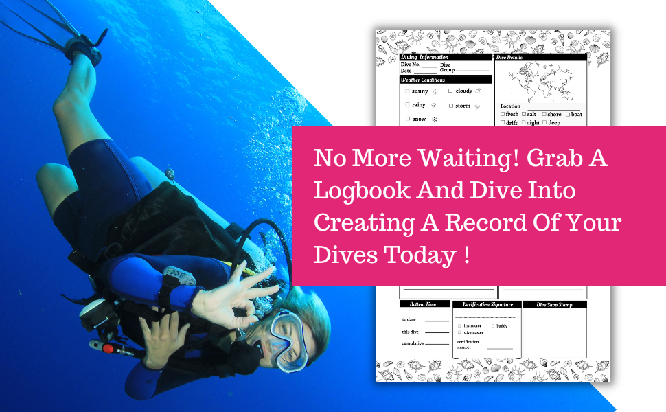 Dive Log Book For Scuba Diving Easily Track & Record 100+ Dives With