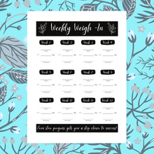 Weekly Weight tracker for weight loss journal