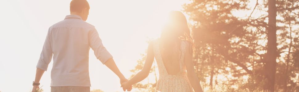 a couple holding hands