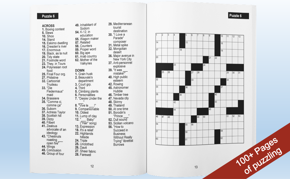 Large Print Crossword Puzzle Book: 75 Large Print Crossword ...